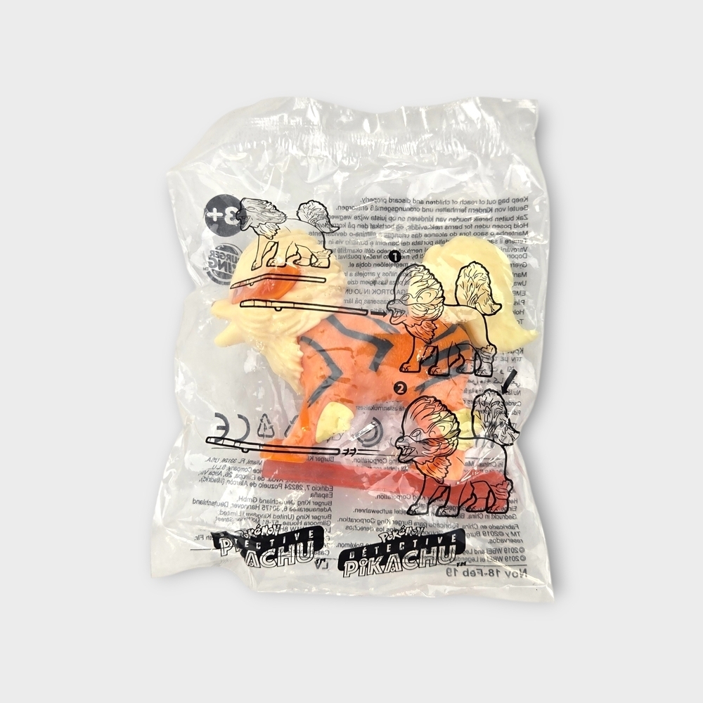NEW SEALED Burger King Toy Pokemon Arcanine Detective Pikachu Movie Jr Meal